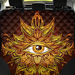 Gold All Seeing Eye Print Pet Car Back Seat Cover