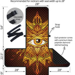 Gold All Seeing Eye Print Recliner Protector