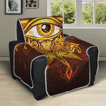 Gold All Seeing Eye Print Recliner Protector