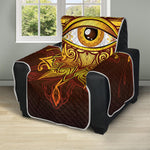 Gold All Seeing Eye Print Recliner Protector