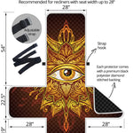 Gold All Seeing Eye Print Recliner Protector