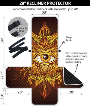 Gold All Seeing Eye Print Recliner Protector