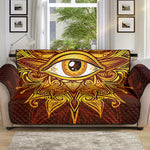 Gold All Seeing Eye Print Sofa Protector