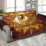 Gold All Seeing Eye Print Sofa Protector