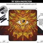 Gold All Seeing Eye Print Sofa Protector