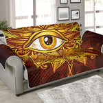 Gold All Seeing Eye Print Sofa Protector