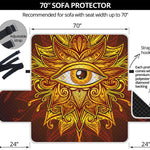 Gold All Seeing Eye Print Sofa Protector