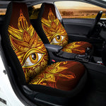 Gold All Seeing Eye Print Universal Fit Car Seat Covers