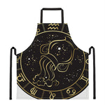 Gold And Black Aquarius Sign Print Apron