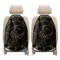 Gold And Black Aquarius Sign Print Car Seat Organizers