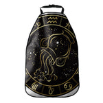 Gold And Black Aquarius Sign Print Car Seat Organizers