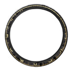 Gold And Black Aquarius Sign Print Car Steering Wheel Cover