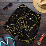 Gold And Black Aquarius Sign Print Men's Shorts