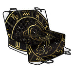 Gold And Black Aquarius Sign Print Pet Car Back Seat Cover