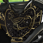Gold And Black Aquarius Sign Print Pet Car Back Seat Cover