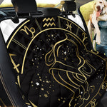 Gold And Black Aquarius Sign Print Pet Car Back Seat Cover