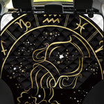 Gold And Black Aquarius Sign Print Pet Car Back Seat Cover