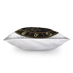 Gold And Black Aquarius Sign Print Pillow Cover