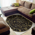 Gold And Black Aries Sign Print Floor Mat