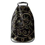 Gold And Black Aries Sign Print Car Seat Organizers