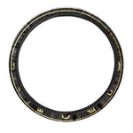 Gold And Black Aries Sign Print Car Steering Wheel Cover