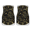 Gold And Black Aries Sign Print Front Car Floor Mats