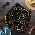 Gold And Black Aries Sign Print Men's Shorts