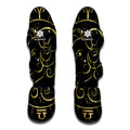 Gold And Black Aries Sign Print Muay Thai Shin Guards