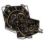 Gold And Black Aries Sign Print Pet Car Back Seat Cover