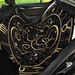Gold And Black Aries Sign Print Pet Car Back Seat Cover