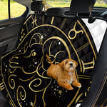 Gold And Black Aries Sign Print Pet Car Back Seat Cover