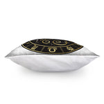 Gold And Black Aries Sign Print Pillow Cover