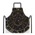 Gold And Black Cancer Sign Print Apron