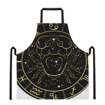 Gold And Black Cancer Sign Print Apron