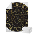 Gold And Black Cancer Sign Print Blanket