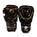 Gold And Black Cancer Sign Print Boxing Gloves