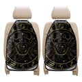 Gold And Black Cancer Sign Print Car Seat Organizers
