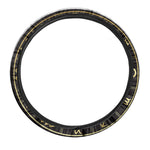 Gold And Black Cancer Sign Print Car Steering Wheel Cover