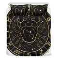 Gold And Black Cancer Sign Print Duvet Cover Bedding Set
