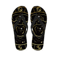 Gold And Black Cancer Sign Print Flip Flops