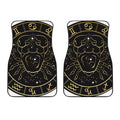 Gold And Black Cancer Sign Print Front Car Floor Mats