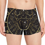 Gold And Black Cancer Sign Print Men's Boxer Briefs