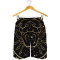 Gold And Black Cancer Sign Print Men's Shorts