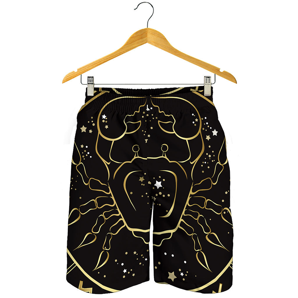 Gold And Black Cancer Sign Print Men's Shorts