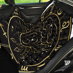 Gold And Black Cancer Sign Print Pet Car Back Seat Cover