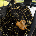 Gold And Black Cancer Sign Print Pet Car Back Seat Cover