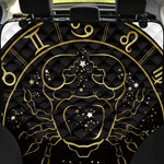 Gold And Black Cancer Sign Print Pet Car Back Seat Cover