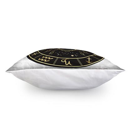 Gold And Black Cancer Sign Print Pillow Cover