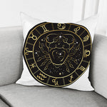 Gold And Black Cancer Sign Print Pillow Cover