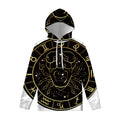 Gold And Black Cancer Sign Print Pullover Hoodie